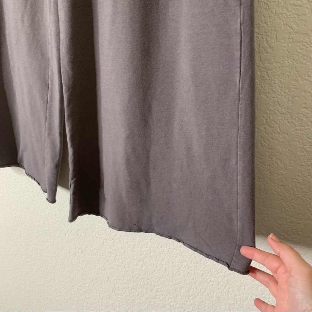 Cuyana Womens gray Terry cropped wide leg pants L - Picture 2 of 10